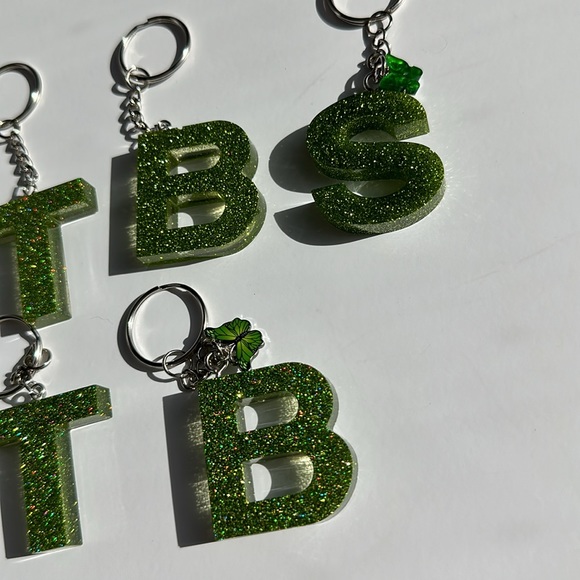Green Letter Keychain - Picture 7 of 14